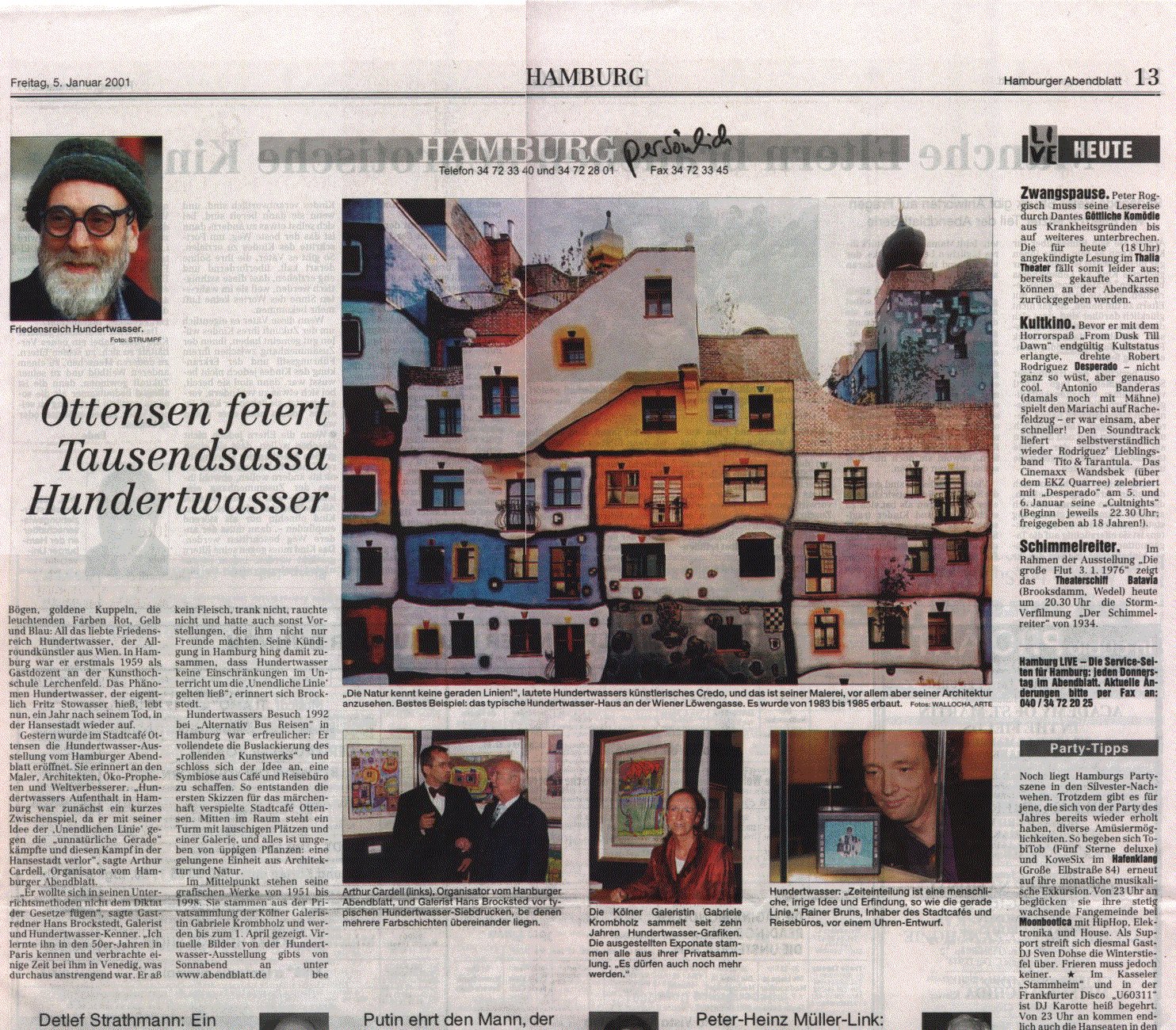 Hamburger Abendblatt Nr. 4/1 vom 5.1.2001 Seite 13