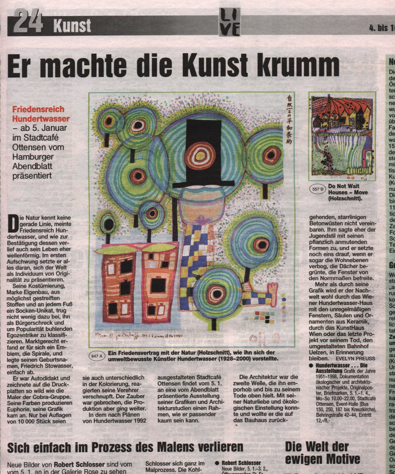 Hamburger Abendblatt Nr. 3/1 vom 4.1.2001, LI-VE Seite 24