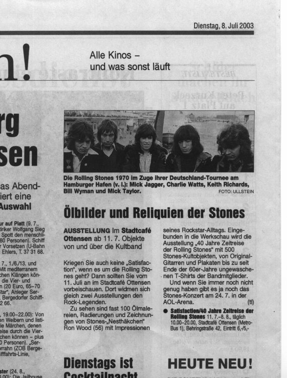 Hamburger Abendblatt Nr. 156 vom 8.7.2003 Seite 8