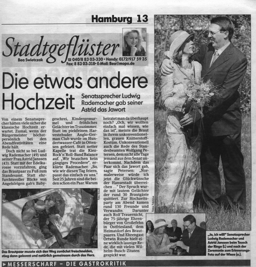 Hamburger Morgenpost Nr. 095/16 vom 22./23./24.4.2000, Seite 13