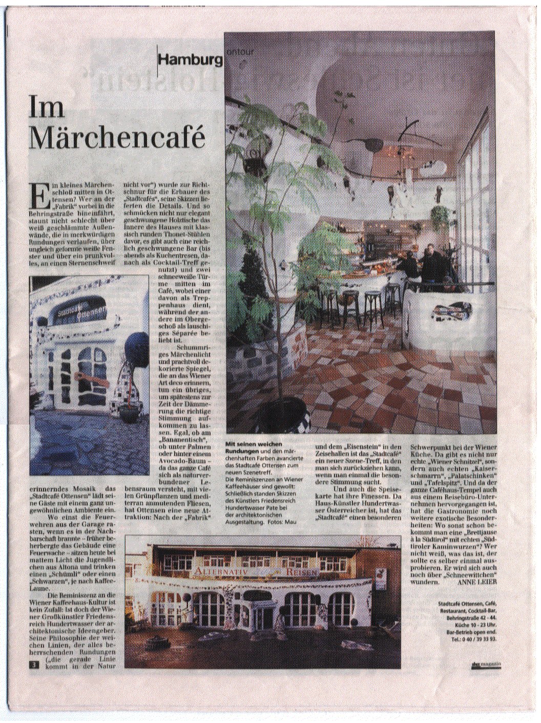 Flensburger Tageblatt Nr. 4 vom 26.1.1999, Schleswig-Holsteiner Zeitungsverlag sh:z magazin Seite 3: