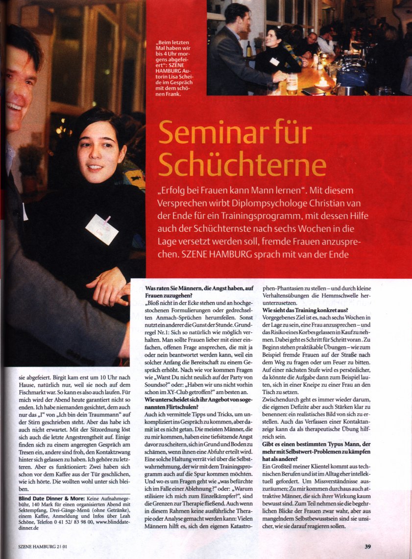SZENE Hamburg Nr. 2 Februar 2001 vom 26.1.2001, Seite 39