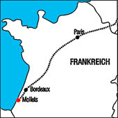 Frankreich Atlantik Landkarte