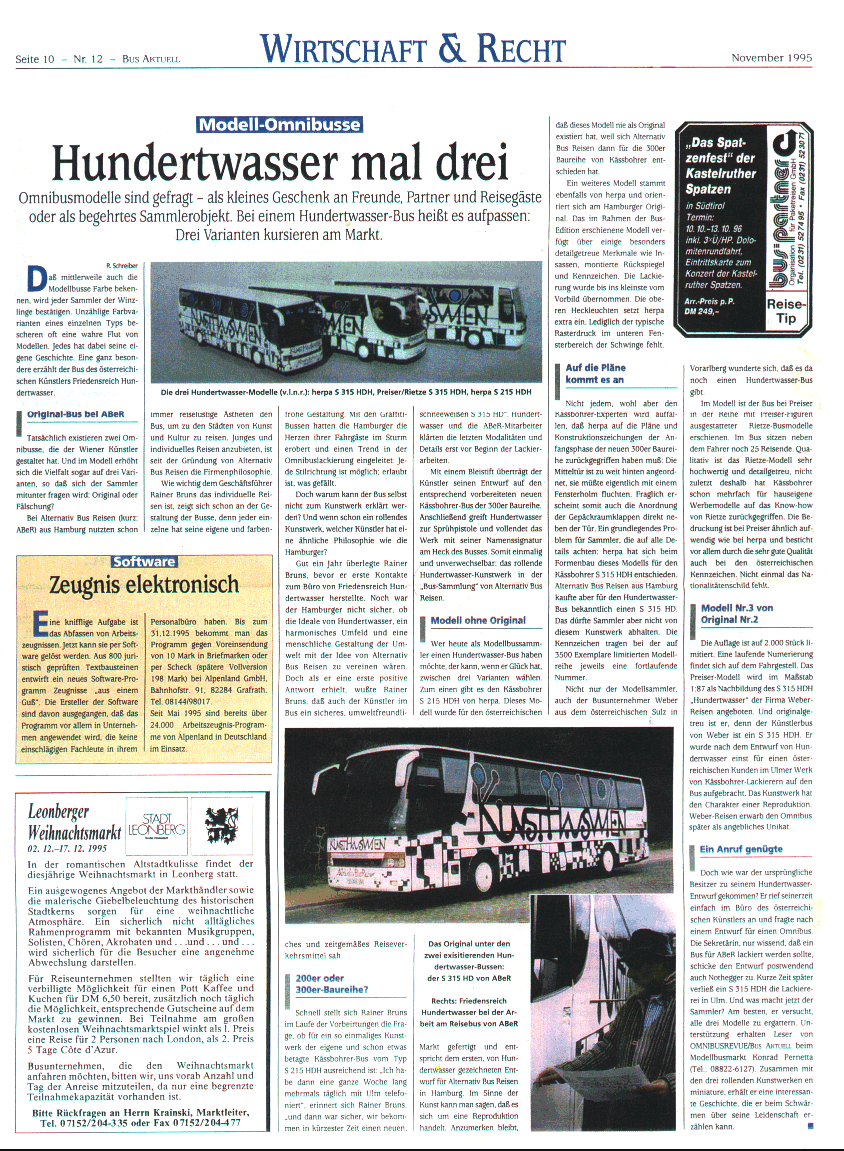 Bus Aktuell vom 1.11.96