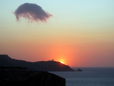 Wenn die Sonne im Meer versinkt ... Blick auf Revelata