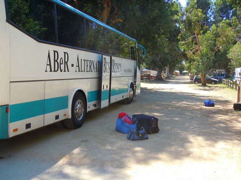 Sleepliner am Campingplatz vor der Rückreise