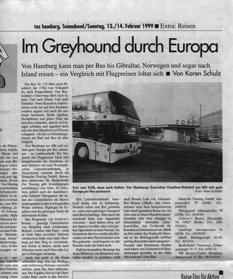 taz Die Tageszeitung Nr. 5761 vom 13./14.2.1999,Seite 26