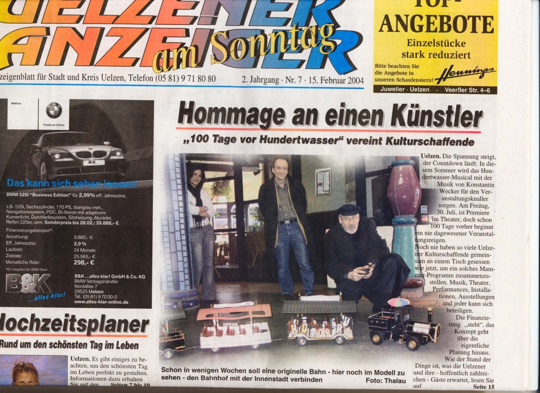 Uelzener Anzeiger Nr. 7 vom 15.2.2004, Titelseite